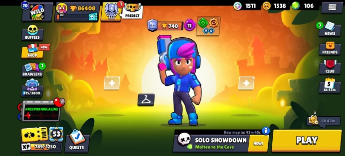 [Code 9791] Level 260 + CR 59 / 86k Trophy + 353 Skins / 56 Hypercharges + Shelly Star / Very Cheap