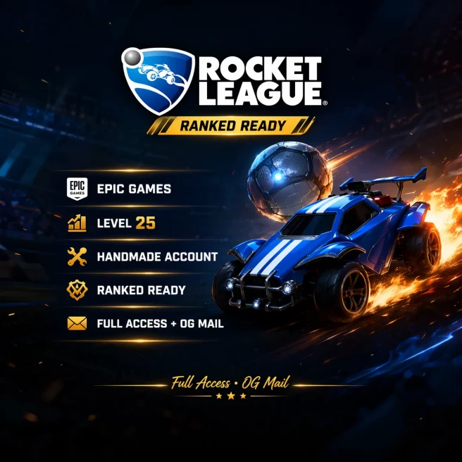 【Epic Games】Ranked Ready | Level 25 Handmade | Original Mail | Full Access | Instant Delivery #R8