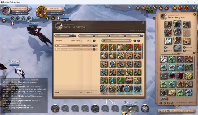 Asia|Total Fame 2,22M - 5,86M Silver|T8 Ore Miner - T7 Leather Armor Build||Take Gmail|Check SS(AO801)