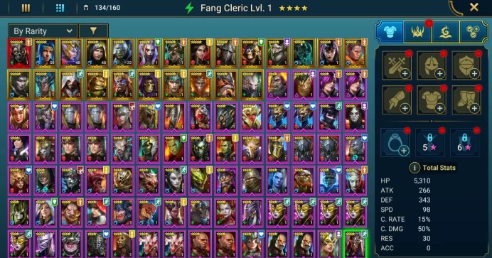 Starter with Mythical - Calamitus : 93k energy / 60 mln coins / Sniktraak, Arix, Ninja + 20 Login Legendaries / Maneater