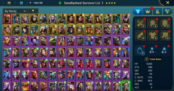 Starter with Mythical - Mezomel : 93k energy / 64 mln coins / Lady Kimi, Arix, Ninja + 20 Login Legendaries / Demytha