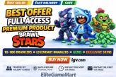 10-100 BRAWLERS ⮞ LEGENDARY BRAWLERS ⮞ GEMS ⮞ EXCLUSIVE SKINS