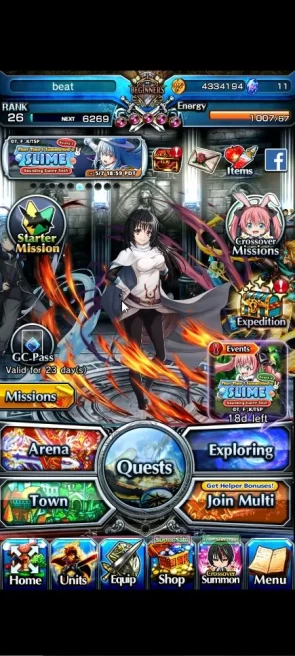 Global|Rank 26|3 Ascend+2 TW|(Demon Lord Rimuru,Shizu)+TW,Running Rabbit Rimuru|Lpot 14|Check SS(GS2420)