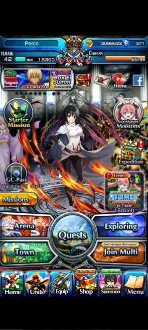 Global|Rank 42|3 Ascend+3 TW|(Shizu,Shuna,Combat Form Millim)+TW|Lpot 42|Check SS(GS2422)