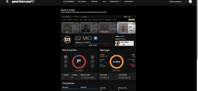 [Code 9806] [Social Club] 36 Billions + Level 121 / Very Rare