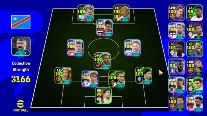 Mobile|Chiellini,Phenom Finish(Diego Forlan),Fortress(Gattuso,Zanetti),Visionary Pass(Mac Allister),Etc|TakeEmail|(EF1588)