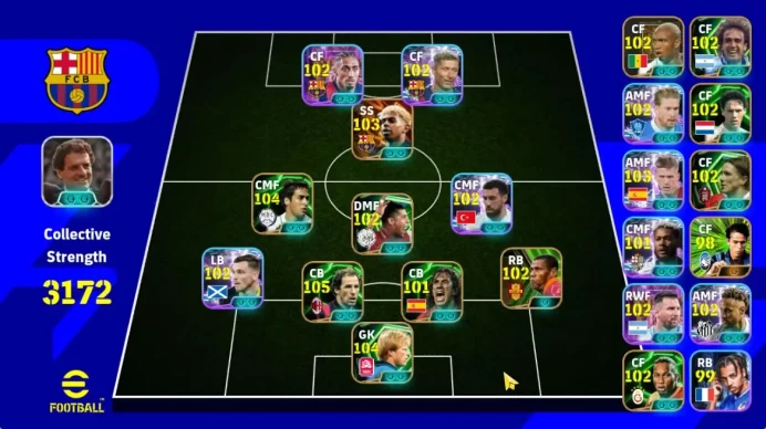 Mobile|BigTime(Lamine Yamal),Fortress(Franco Baresi),Raul,Phenom Pass(Dani Olmo),Blitz Curler(Neymar Jr),Etc|TakeEmail|(EF1593)