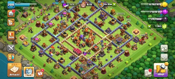 Town hall 16 Xp 208, 7 equipment epic(4 max),C6024