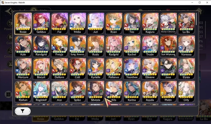 Global SEA ENDGAME|Full Ex-7k[RosieTC1,GelidusTC1,Fai,Melia,Juri]+31TC6[Teo,Freyja,SJW,Etc]+Legend Skin|ElenaPrem|Google|SKR1153
