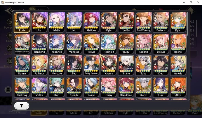 Global SEA|Full Ex-7k[RosieTC1,Fai,Melia,Juri,Gelidus]+32TC6[Freja,Kyle,Yeonhee,Wukong,Etc]22k Ruby|Selector ON|Google|SKR1154
