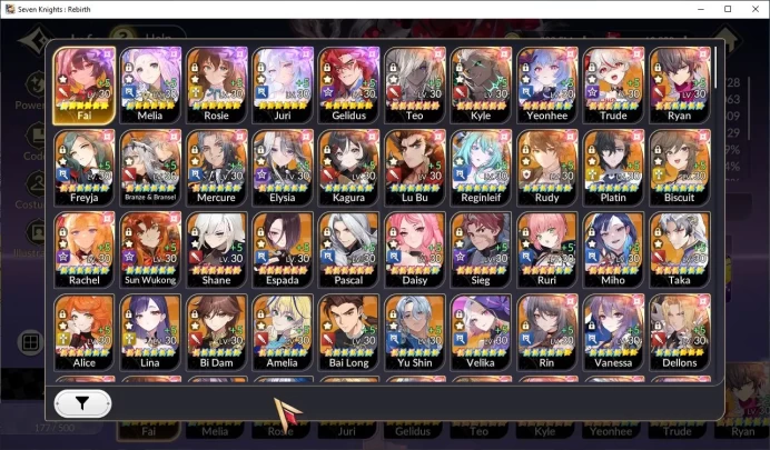 Global SEA ENDGAME|Full Ex-7k[FaiTC1,MeliaTC1,RosieTC1,Juri,Gelidus]+32TC6[Teo,Kyle,Freyja,Etc]10k Ruby|ElenaPrem|Google|SKR1157