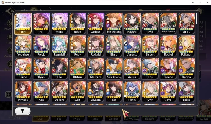 Global SEA|Full Ex-7k[JuriTC1,Fai,Melia,Rosie,Gelidus]+26TC6[Freyja,Kyle,Yeonhee,Wukong,Kagura,LuBuEtc]7,5k Ruby|Google|SKR1159