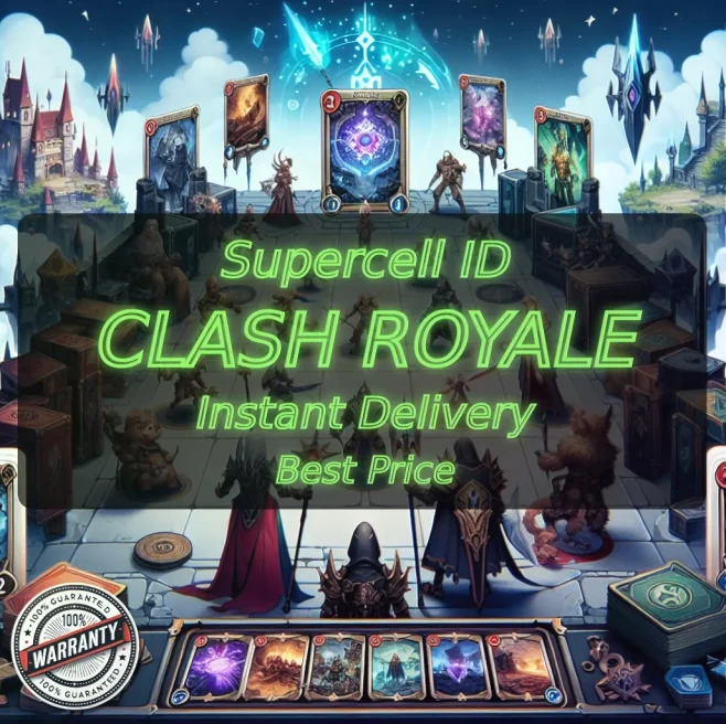 KT 9 LEVEL 23+Trophies:2390+52 Cards+1 Cards (11LVL)+2 Tower Skins+7 Emotes+293K Gold+390 Gems+IOS/ANDROID #LOT-136082