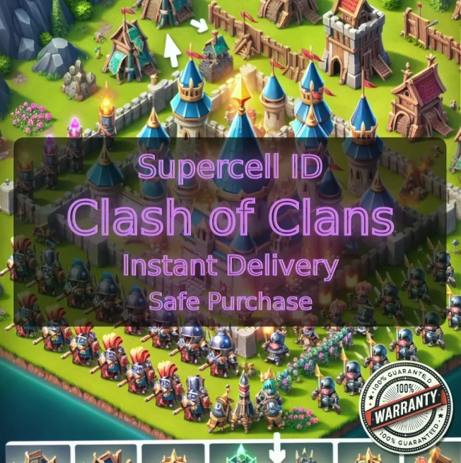 106 XP+TH10+3412 Gems Bk-9 Aq-10+War Stars 224+Builder Bas 9+IOS/ANDROID #LOT-136119