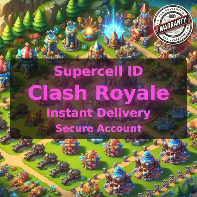 KT 10 LEVEL 28+Trophies:4447+94 Cards+1 Cards (13LVL)+5 Tower Skins+12 Emotes+262K Gold+271 Gems+IOS/ANDROID #LOT-136153