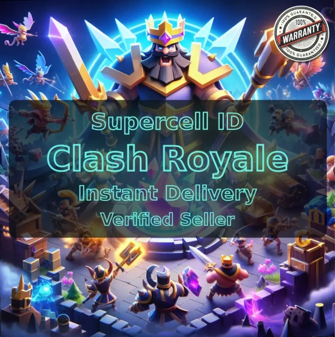 KT 10 LEVEL 29+Trophies:5120+1 Evolution+100 Cards+2 Cards (11LVL)+2 Tower Skins+10 Emotes+500K Gold+125 Gems+IOS/ANDROID #LOT-136160