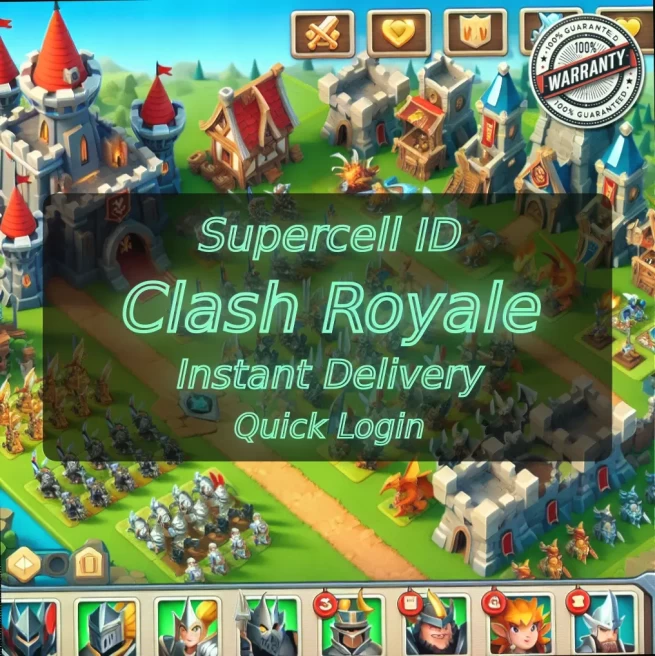 KT 12 LEVEL 35+Trophies:5592+105 Cards+2 Cards (14LVL)+1 Tower Skins+14 Emotes+29K Gold+271 Gems+IOS/ANDROID #LOT-136175