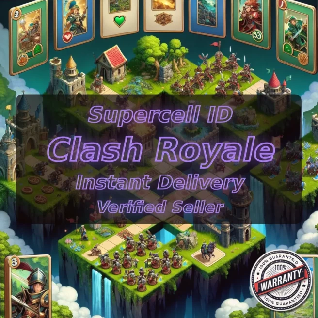 KT 12 LEVEL 35+Trophies:5213+104 Cards+2 Cards (14LVL)+2 Tower Skins+14 Emotes+29K Gold+507 Gems+IOS/ANDROID #LOT-136180