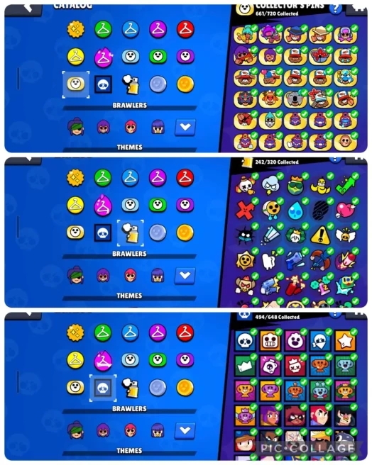 3v3 - 8.6k+ , 104k+ TROPHY, SOLAR FAME 2 , 100 PRESTIGE, 39 HYPER & 9 MAX, 101 BRAWLERS, 374 SKINS, 31 BUFFIES, 621 PINS, 347 GEMS, VB29