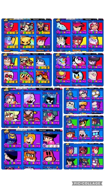 BS+CR - 66.3k TROPHY, 349 SKINS, 44 HYPER & 9 MAX, 101 BRAWLERS, 50 PRESTIGE, 821 PINS|| 65 LEVEL, 11.6k TROPHY, KT - 15, MAX CARDS, VB31