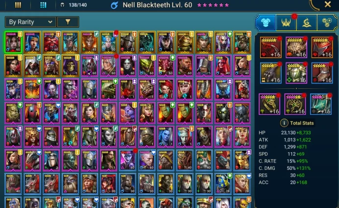 Bp 740k|1 Myth Nell Blackteeth + 16 Legends(Tholin Foulbeard,Oella,Wukong,Ninja,Etc) + Resource|Plarieum|CE ON|RSL1415