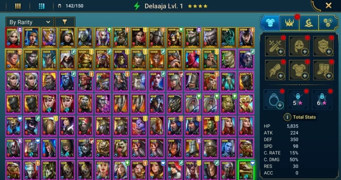 Starter with Mythical - Joan : 92k energy / 62 mln coins / Brakus, Cupidus, Tomb Lord, Arix, Ninja + 20 Login Legendaries