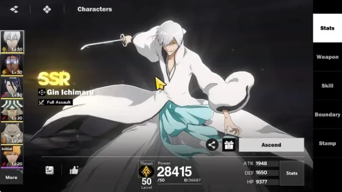 Nuverse SEA Lv32|5 SSR[(Gin B2,Urahara+Sign,Byakuya+Sign,Tosen,Saijin)+12SR (Ranggiku,Uryu,Rukia|Log Google|CheckSS(BSR977)