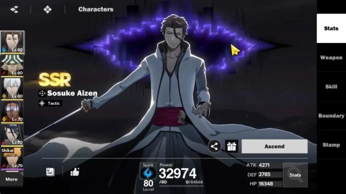 NuverseSEA|Lv61|6SSR[({Aizen,UraharaB2,Byakuya,Ikkaku+Sign},Kenpachi,TosenB1,etc+Stamp)]Google|CheckSS(BSR961)