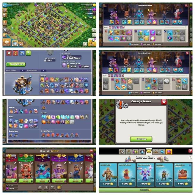 M299【BH 10 Full Max】Th 18 Max Left Wall(Wall is Upgrading)▰6 Epic+Others Full Max▰2.5K League Medals▰NC Free▰1.8K WS