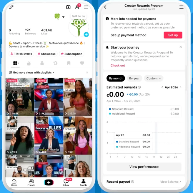[Discounted] France Monetized Creator Rewards Program Account | 19K Authentic Followers & 401K Likes | Verified Screenshots + Instant Delivery