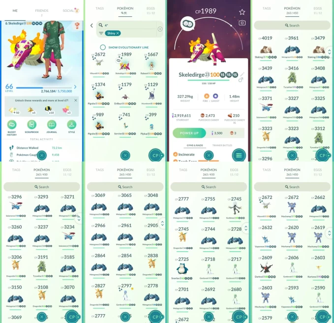 AC1450 -lv 66 Mystic | x27 3000CP | x139 2000CP | x41 Legendary | x9 SHUNDO | x42 shiny | x17 100IV | Strong x16 Metagross X3 Salamence x3 Tyran