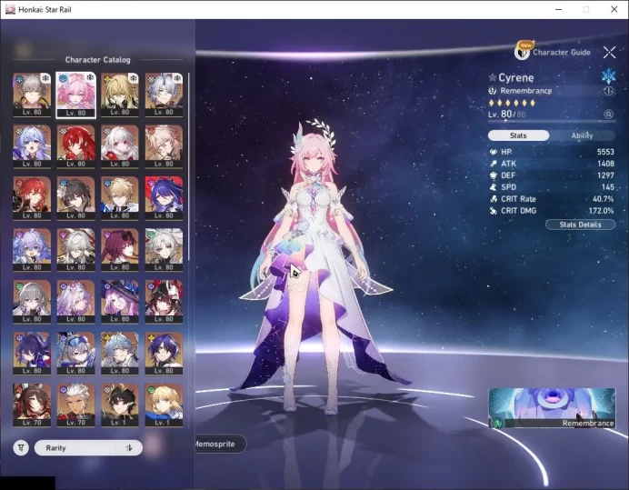 Asia|TL 70|2,7K SJ|21 Limited|Robin+Sign,Castorice,Cyrene,Phainon,Sunday,Kafka,Fugue,Saber,Etc|Mc Male|TakeMail|CheckSS(HSR6371)