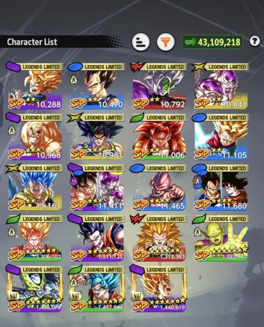 B81-IOS+Android- UL Super Buu 12 Red Star+LR Super Vegito Full Red Star+Good Equipment+Good Team+19 Legends+Gotenks+SS2 Goku+God Goku Zenkai