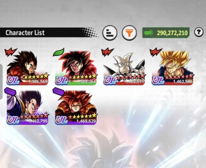 B83-IOS+Android-Team GT+UL(SS4 Goku Full Red Star+SS4 Vegeta+SS4 Gogeta)+21 Legends+Good Equipment+SS4 Goku Zenkai+SS4 Gogeta Zenkai+Goku GT