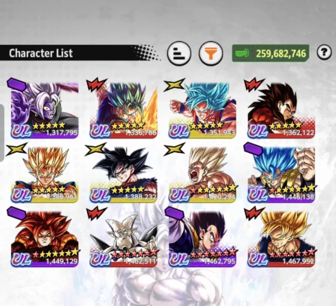 B85-IOS+Android-Good Account-LR Vegito-12 UL(SS Goku+SS4 Vegeta+Zamasu+Vegito+Goku Uis+Gogeta+SS4 Gogeta)+42 Legends+Good Equipment+Good Team