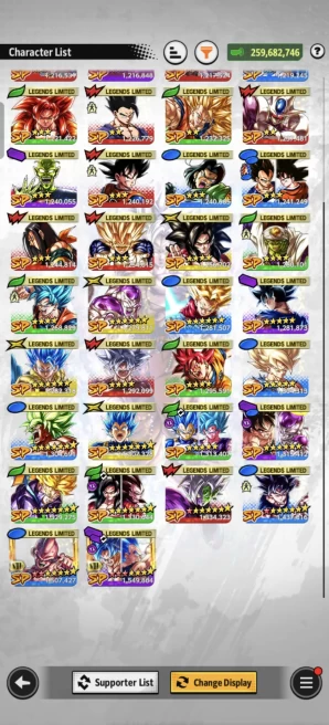 B85-IOS+Android-Good Account-LR Vegito-12 UL(SS Goku+SS4 Vegeta+Zamasu+Vegito+Goku Uis+Gogeta+SS4 Gogeta)+42 Legends+Good Equipment+Good Team