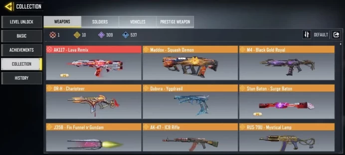Lv400 CODM Account | 1 Mythic  | 10 Legendary (Maddox Squash Demon) | 309 Epic Guns 