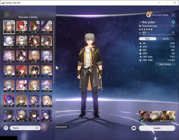 Asia|TL 70|3,3K SJ+13 SRSP|13 Limited|[Saber,Archer]+Sign,Castorice,Yao Guang,Firefly,Fugue,Etc|Take Mail|Check SS|(HSR6392)