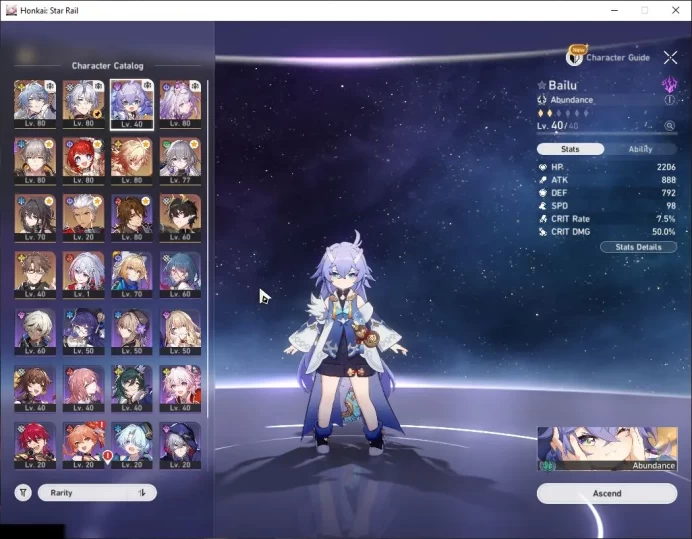 Asia|TL 65|9 Limited|[Castorice,Mydei]+Sign,Phainon,Sunday,B3,Dante,Ruan Mei,Archer,Topaz|MC Male|TakeMail|CheckSS|(HSR6395)