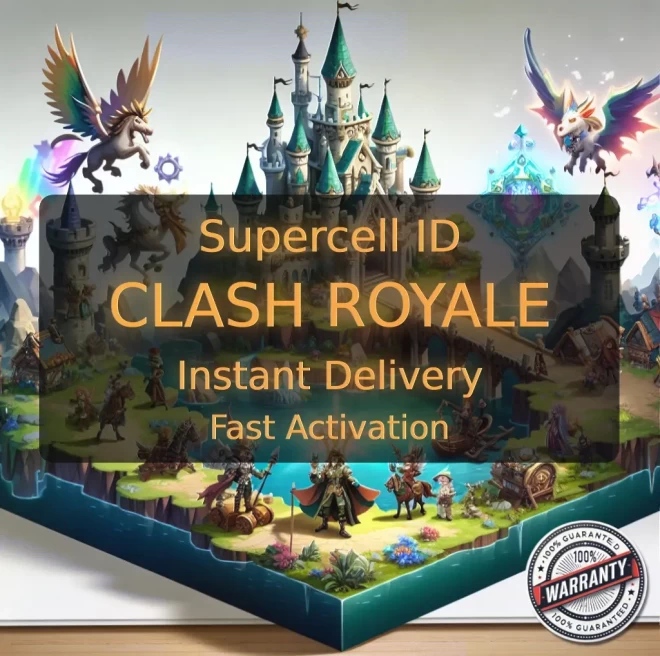 KT 13 LEVEL 40+Trophies:6593+110 Cards+2 Cards (14LVL)+4 Tower Skins+11 Emotes+134K Gold+831 Gems+IOS/ANDROID #LOT-136442