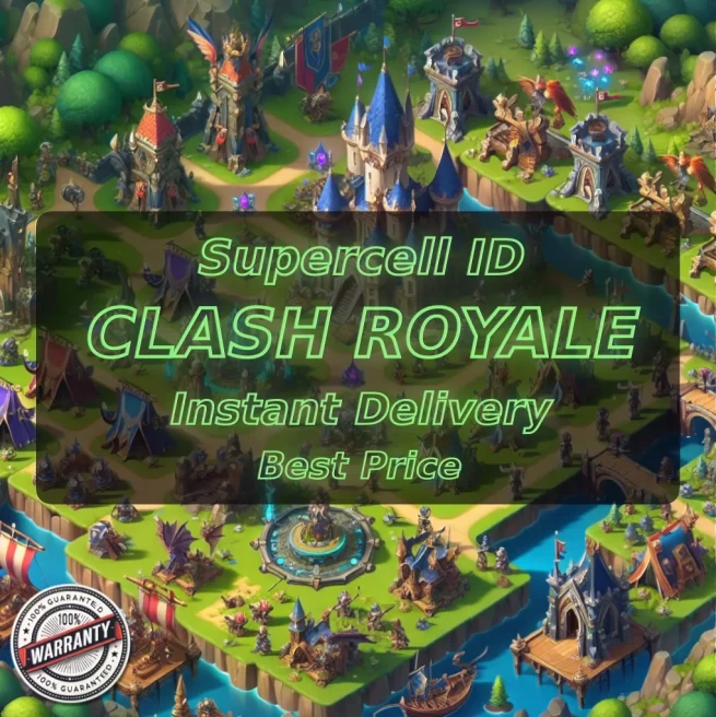 KT 14 LEVEL 53+Trophies:8659+9 Evolution+119 Cards+7 Cards (MAX) + 4 Cards (14LVL)+9 Tower Skins+66 Emotes+204K Gold+183 Gems+IOS/A #LOT-136454