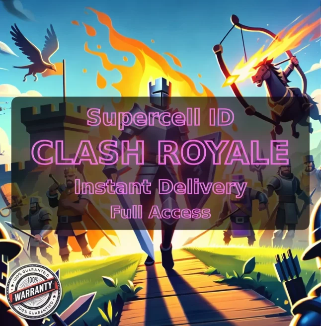 KT 14 LEVEL 51+Trophies:7310+5 Evolution+117 Cards+5 Cards (MAX) + 7 Cards (14LVL)+3 Tower Skins+31 Emotes+159K Gold+5536 Gems+IOS/ #LOT-136499