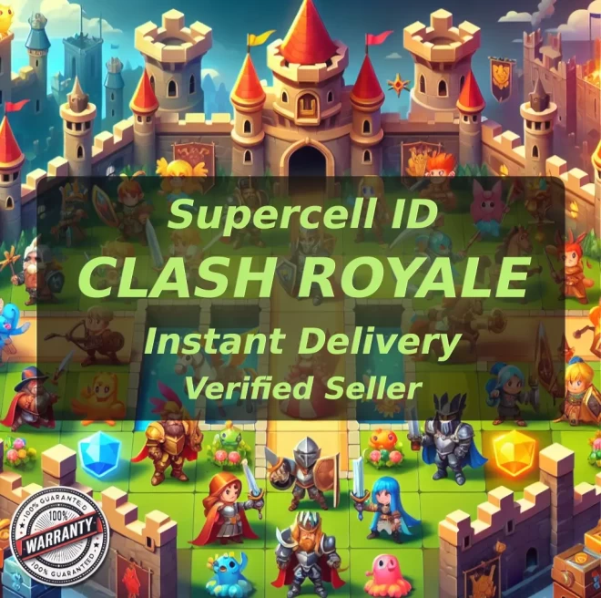 KT 13 LEVEL 40+Trophies:7214+1 Evolution+116 Cards+1 Cards (MAX) + 7 Cards (14LVL)+3 Tower Skins+29 Emotes+202K Gold+281 Gems+IOS/A #LOT-136511