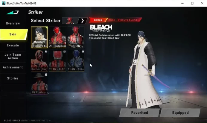 ASIA|Starter|Melee Collab BLEACH Zanpakuto-Sodenoshirayuki,Byakuya|Collab 7DS[M700-Elizabeth,AK47]+EVA MCX|NetEase|(BLS3917)