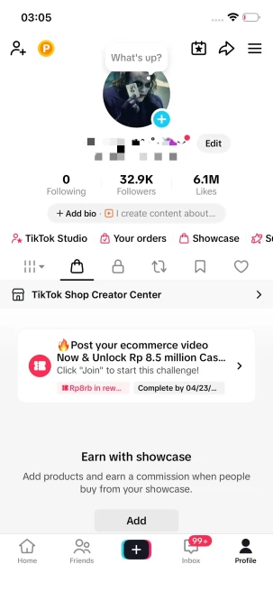 Instanly Delivery/ 32K Real Followers+6.1M Real Likes/ Tiktok Shop For Creator/ Live Stream/ Full Access