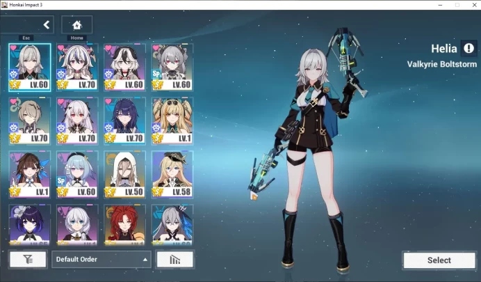 SEA Lv 80|2 Fullset|Rita ME 4/4,Theresa Apocalypse LuVoCL 4/4,Raiden Mei XDC 3/4,Coralie VB 1/4,Prometheus,etc|TakeMail|(HI868)