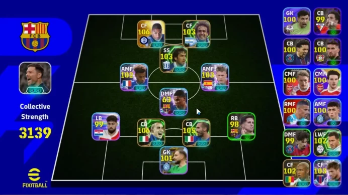Mobile|PhenomPass(DaniOlmo),PhenomFinish(Semih Kilicsoy,Gabriel Batistuta),BlitzCurler(Desire Doue),Etc|TakeEmail|(EF1616)