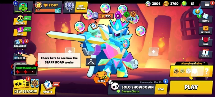 [Code 9837] Level 97 / 21k Trophy + 105 Skins / Very Cheap