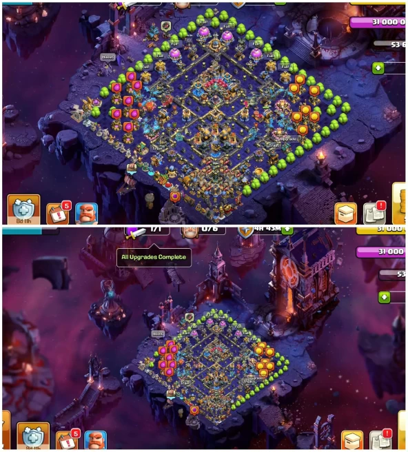 [Rocket Back Pack Max]||Th18 Both Side Maxed||Helper Hut Max||16 Epic Equipment||Full Base Decorated||Dragon Skin Set