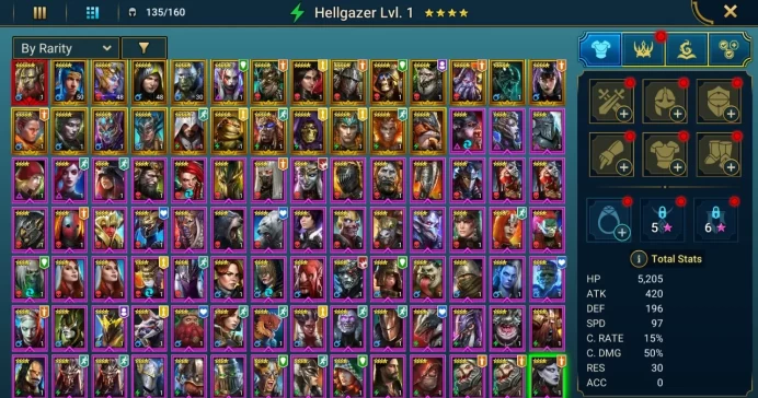 Starter with Mythical - Gizmak : 91k energy / 60 mln coins / Candraphon, Truath, Arix, Ninja + 20 Login Legendaries